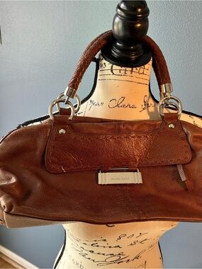 Charles David Brown Leather Handbag Satchel